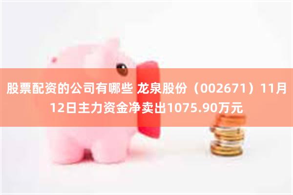 股票配资的公司有哪些 龙泉股份（002671）11月12日主力资金净卖出1075.90万元