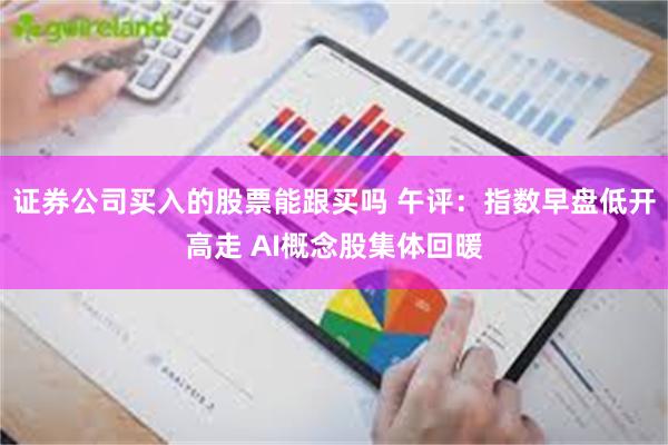 证券公司买入的股票能跟买吗 午评:指数早盘低开高走 AI概念股集体回暖