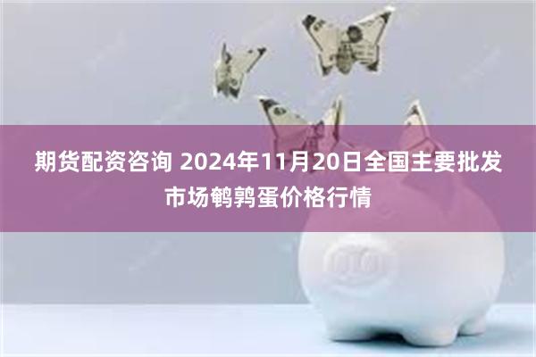 期货配资咨询 2024年11月20日全国主要批发市场鹌鹑蛋价格行情
