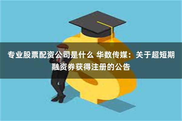 专业股票配资公司是什么 华数传媒:关于超短期融资券获得注册的公告